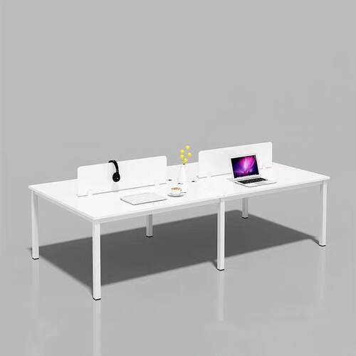 职员办公桌工位白2色/4/6人位组合电脑桌位卡门字办公室桌椅现员