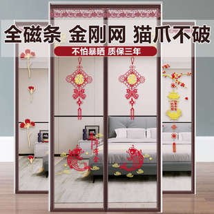 防蚊门帘夏季 魔术贴款 家用蚊帐纱窗全磁条纱门夏天磁吸磁性免打孔