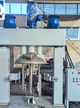 三轴分散搅拌机 龙门式强力分散机 M5硅酮玻璃胶真空刮壁搅拌机