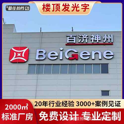楼顶发光字logo制作亚克力字体广告牌平面发光字穿孔字发光冲孔字