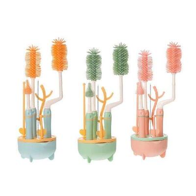Silicone Baby Bottle Brush for Thorough Cleaning Handle