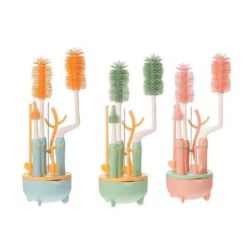 Silicone Baby Bottle Brush for Thorough Cleaning Handle