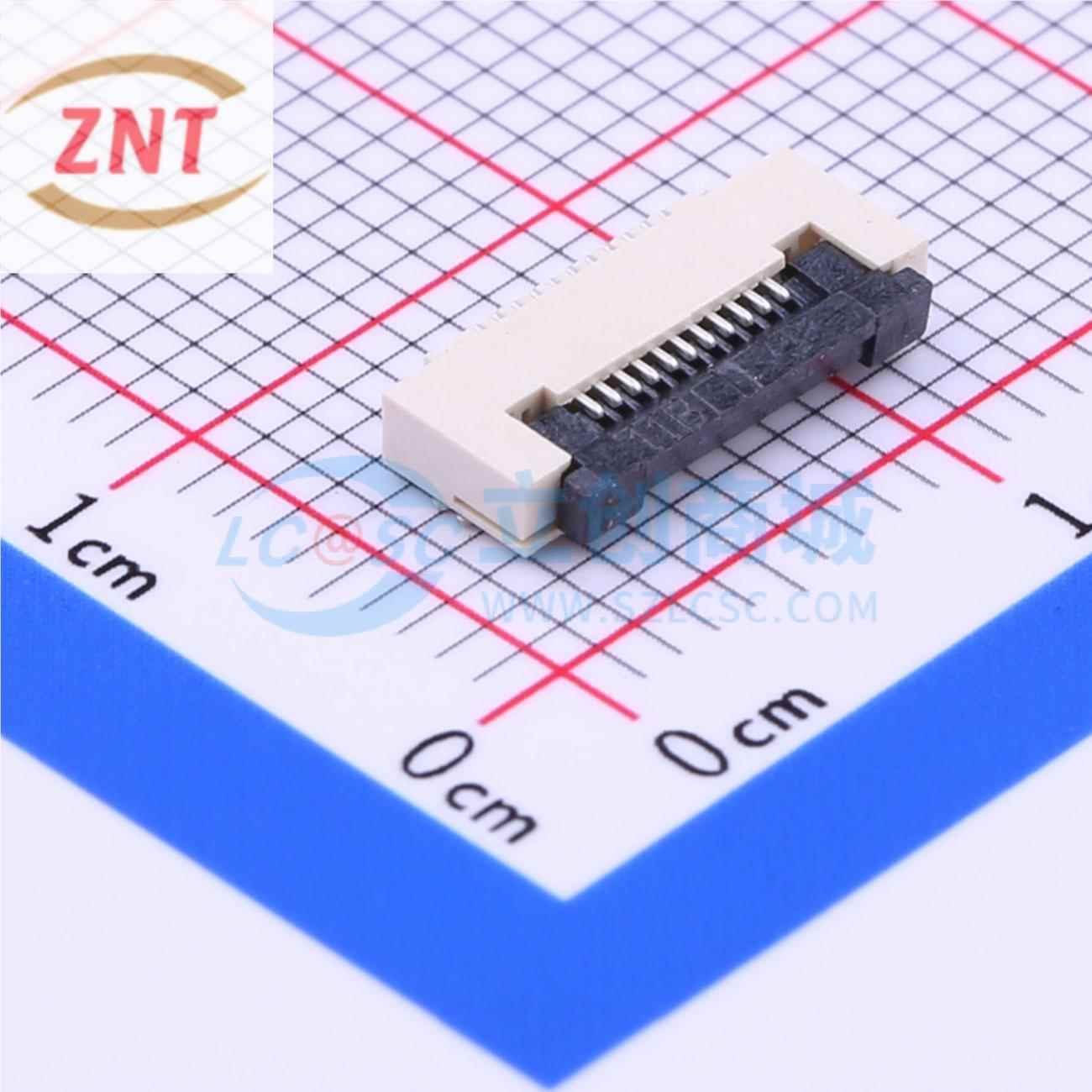 FFC/FPC连接器 AFC01-S11FCC-00 SMD,P=0.5mm,卧贴 翻盖式 11P 下