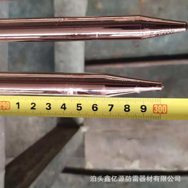 铜覆钢接地棒 防雷镀铜接地棒接地极 直径14mm16mm铜包钢接地棒