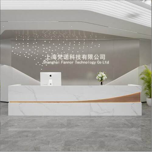 公司前台接待台烤漆吧台简约美容院收银台企业前台桌酒店柜台商务