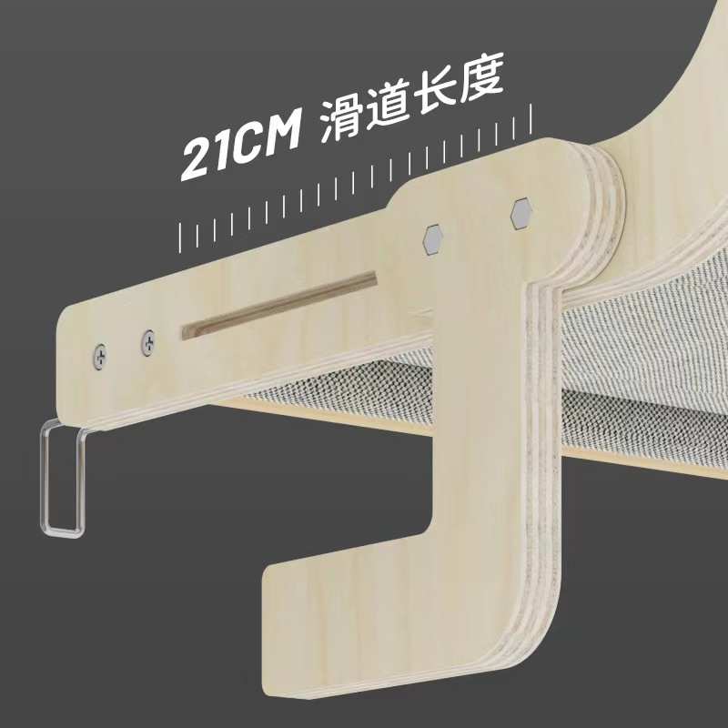 实木猫窝床边猫挂床阳台悬挂式猫吊床秋千可调节四季通用猫窝