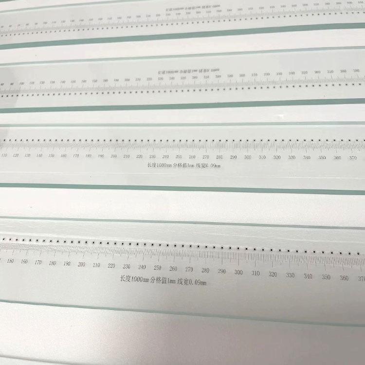 二等玻璃线纹尺光学计量校正尺200MM高精度刻度尺光栅尺工厂现货