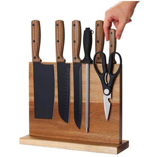 Magnetic Knife Block Holder Rack Home Kitchen Storage Stand