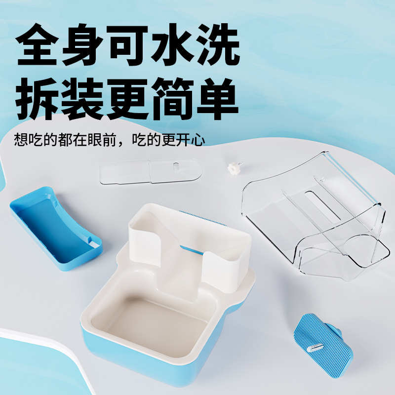 鹦鹉自动喂食器食盒大容量虎皮玄凤鸟用防撒溅喂鸟器下料器饲料盒