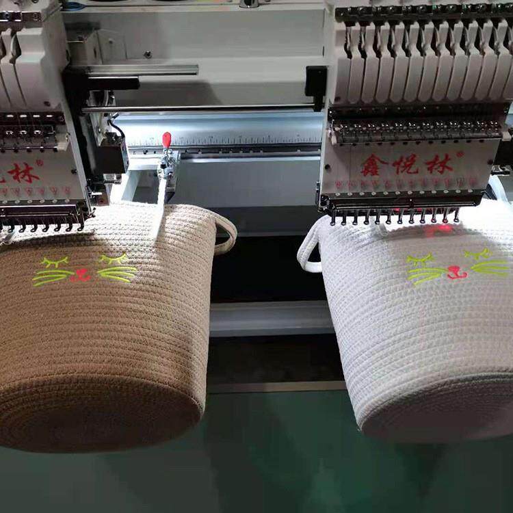 应全自电脑多型号12针绣家花机 动用单头双头供工艺筐成衣帽毛巾