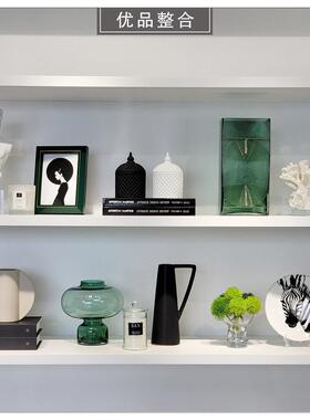 样板间书房客厅摆件创意软装现代家居饰品杯蜡相架花艺组合ZH2574