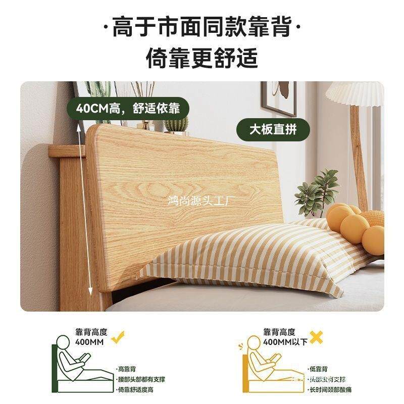 加厚实木床.米..双人床出租房公寓民宿小户型经济单人板床