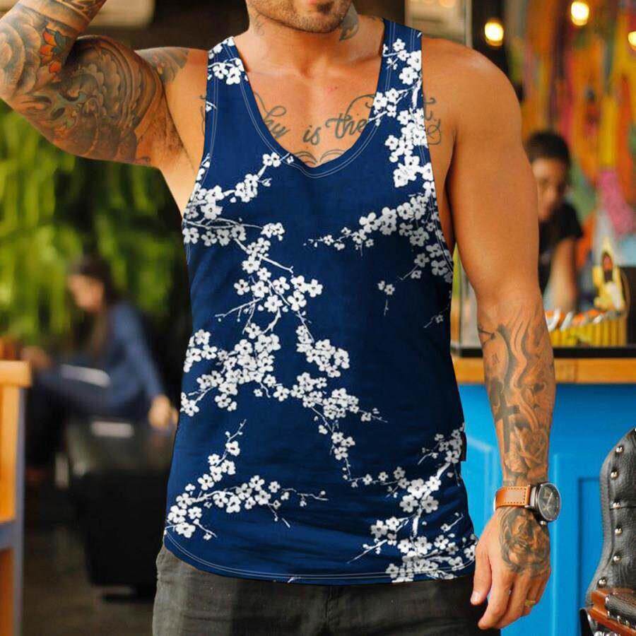 Thin sport 3D print sleeveless vest 薄款运动3D印花无袖背心