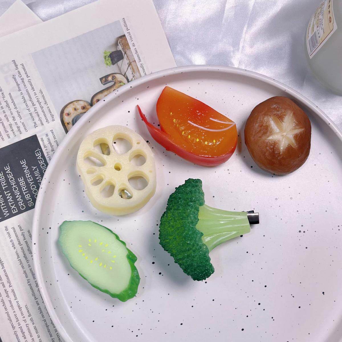 PVC牛肉卷仿真发夹刘海个性发饰