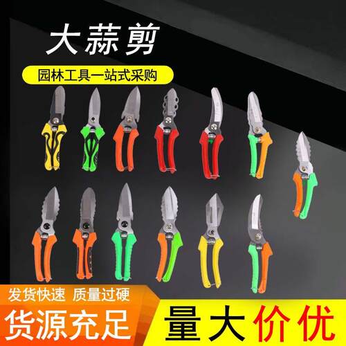 大蒜剪刀现货洋葱蒜头剪刀多规格直头弯头剪刀 省力大蒜剪