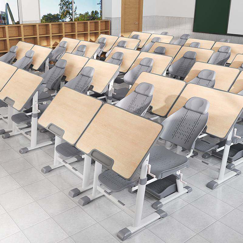 儿童学习桌学校辅导培训班教室可躺午休桌椅手摇升降桌椅办公家用