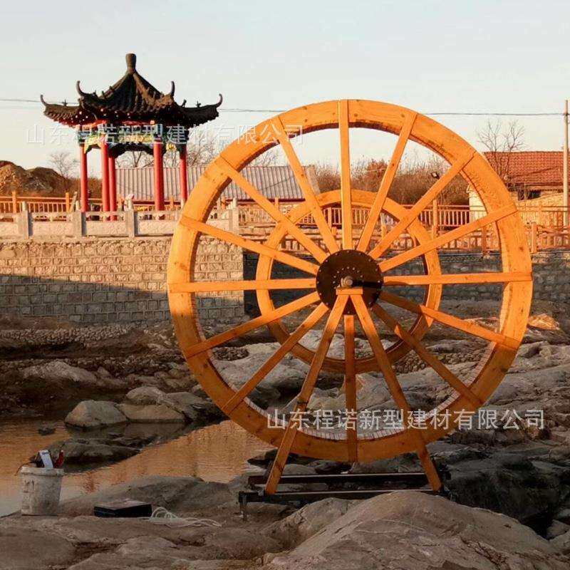 防腐木水车 实木制脚踩龙骨园林水车幼儿园手摇景观水车制造厂家