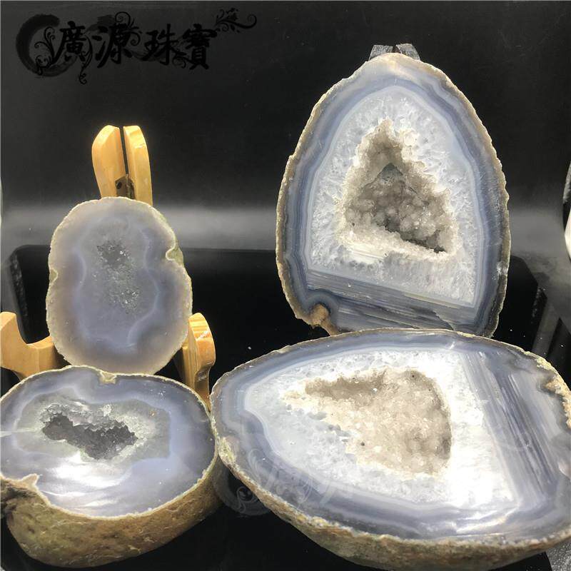 工厂原石无烧玛瑙晶洞聚宝盆水胆玉髓聚宝盆吸附摆件直播