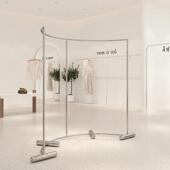 不锈钢展示道具商店中间 衣架落地式 衣服架 店展示架弯曲岛式 服装