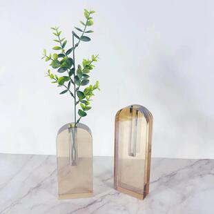 饰品摆件水晶玻璃花瓶花器北欧家居饰品 样板间客厅书房装