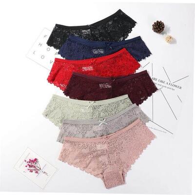 3 Pcs Panties Woman Underwear Sexy Lace Soft Lingerie 无痕裤