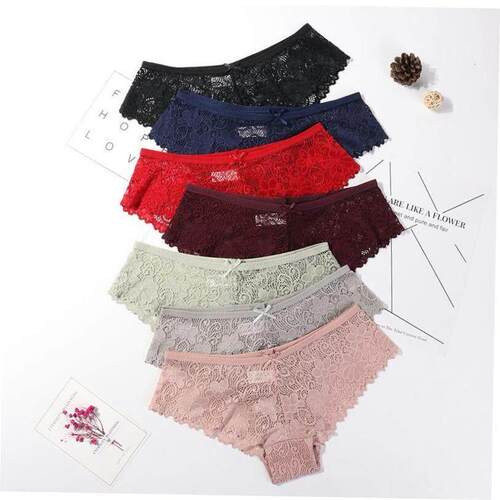 3 Pcs Panties Woman Underwear Sexy Lace Soft Lingerie 无痕裤