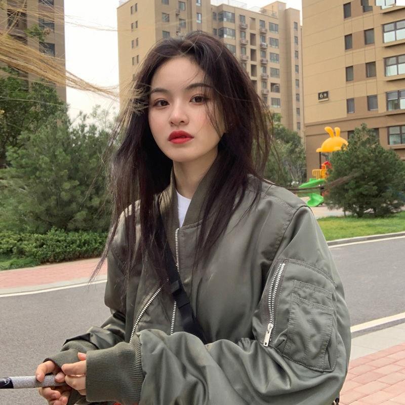 极速飞行员棒球服女春秋款欧货小个子休闲工装防风夹克冲锋衣二棉