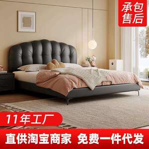 厂家三防床垫现代简约皮床主卧1.8米床垫1.5弹簧床收纳