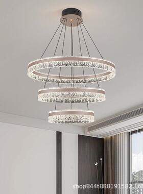 现代室客厅吊灯大厅主灯吸顶灯卧餐厅高复端冰川式楼别墅挑空冰川