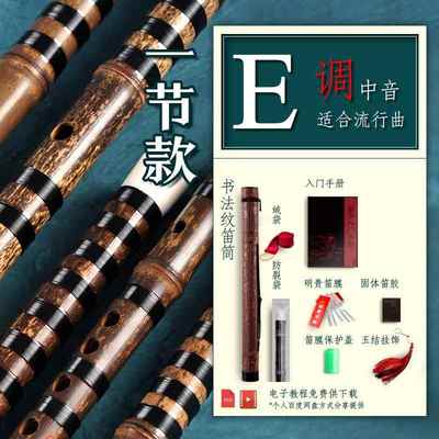 正品紫笛演奏乐子器成人品古风专业品竹致精一节两节紫竹笛专业横