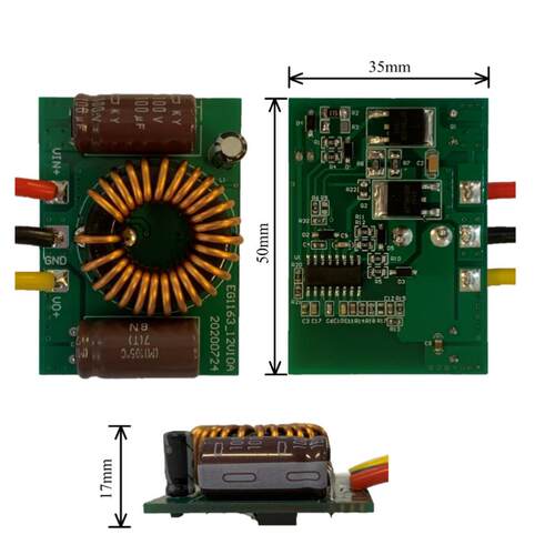 基於EG1163 电动车转换器方案 12V10A DEMO板