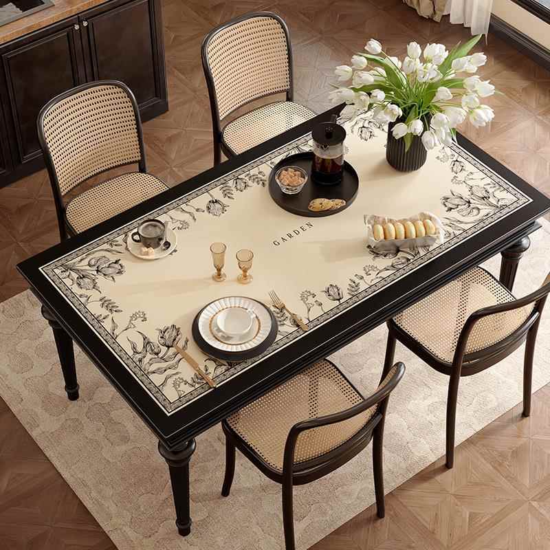 正品范烫居态度餐番木桌垫免防水防油防桌布长方形隔热高级感茶几