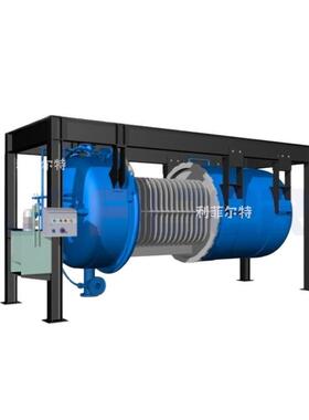 10㎡振动排渣过滤机 DN350气动蝶阀四氟密封 直径800㎜叶片密闭