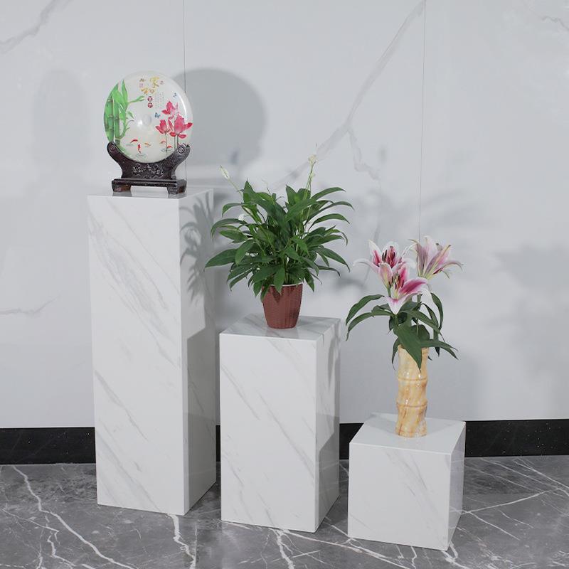 大理石展示台摆件简约轻奢橱窗工艺品陈列架地台展台架柜模特底座图片