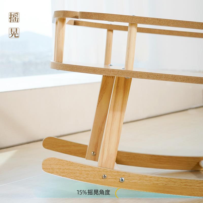 喵仙儿猫窝猫床木制宠物吊床四季可用夏季猫咪秋千简约大号猫摇床