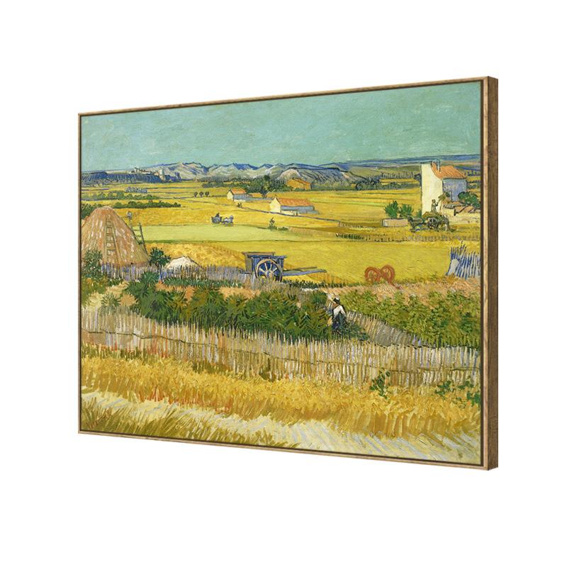 现代简约梵高喷绘风景油画 麦田丰收客厅卧室餐厅无框装饰挂画