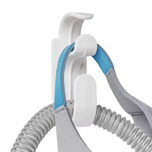 Wall-Mounted Hook for Ventilator Tubing, Mask, and Headband