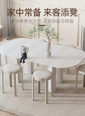 简约休闲凳可叠放收纳凳家用餐厅加厚小圆凳皮面餐凳结实耐用椅子