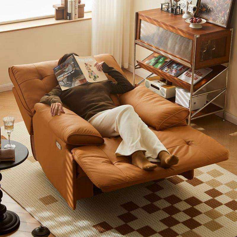 皮质客厅摇摇椅懒人沙发电动简约舱太空单人沙发椅头等多功能沙发