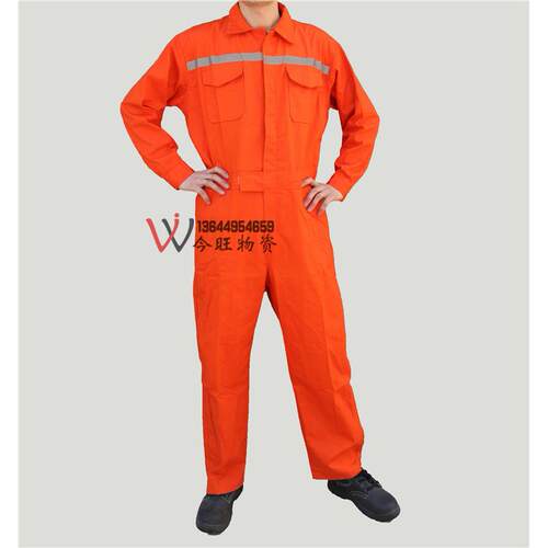 正品T/C混特纺连身工作服男士价机服修船员海员船厂汽秋冬修纯棉