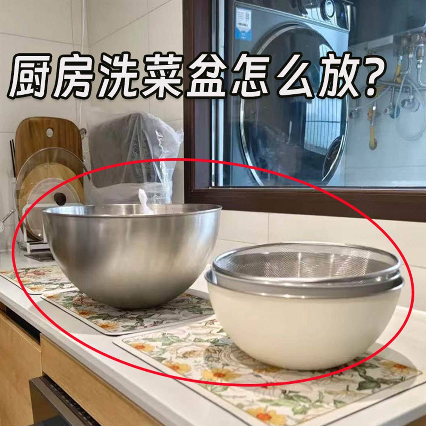 洗菜盆置物架厨房墙面壁挂式可折叠菜盆收纳架沥水架多挂钩锅铲架
