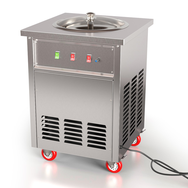 全自动炒酸奶机摆摊厚切炒冰机商用炒冰粥机器炒冰淇淋卷机器插电