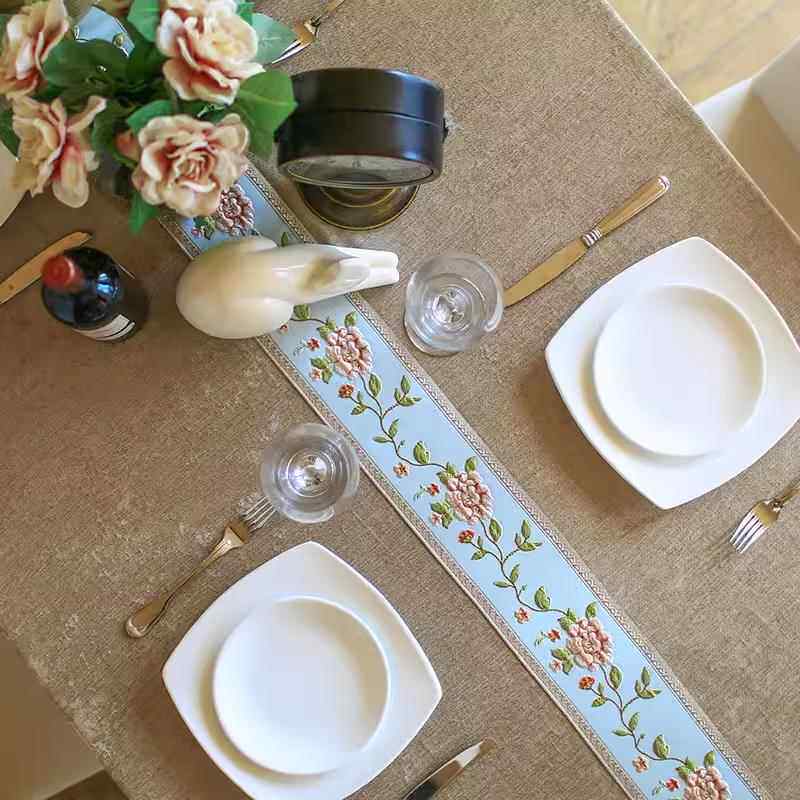 正品欧式雪尼尔布艺美几式简欧式桌布茶布布餐桌布约台布书桌 可