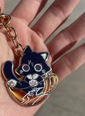 散兵流浪者散猫猫杯金属微章钥匙扣珐琅动漫游戏周边二次元胸针