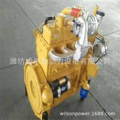 潍坊4102柴油机 配套装载机带气泵无级变速华东4102ZY4带增压