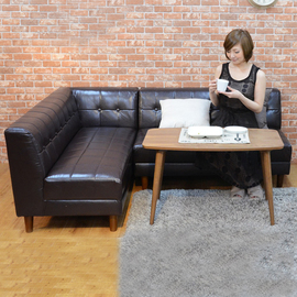 北欧小户型皮沙发黑色客厅办公室，现代简约双人，皮艺转角沙发组合