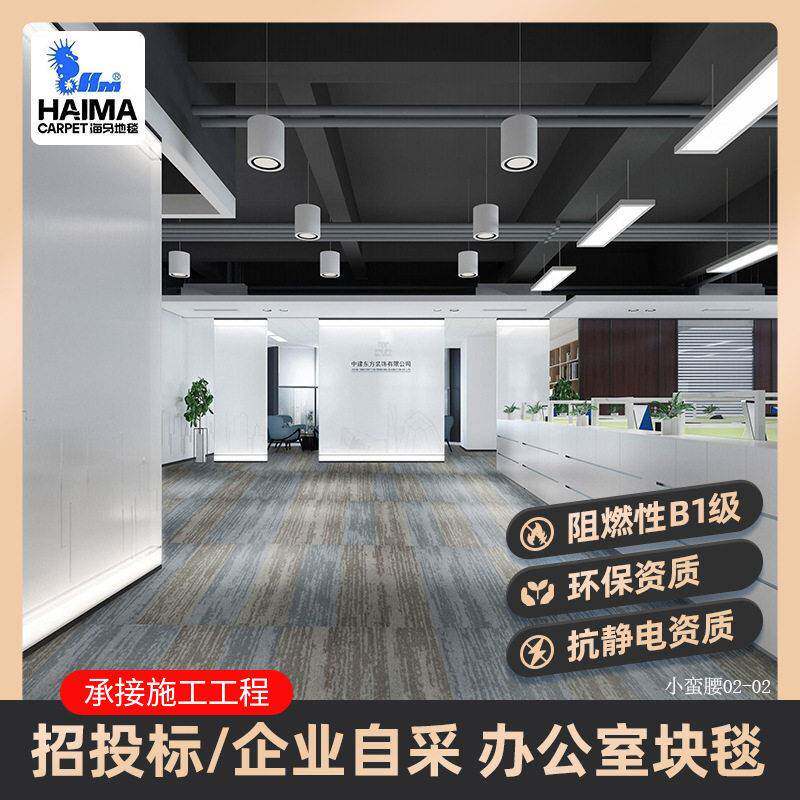 海马地毯商用方块拼接防静电阻燃酒店写字楼公室耐脏商务