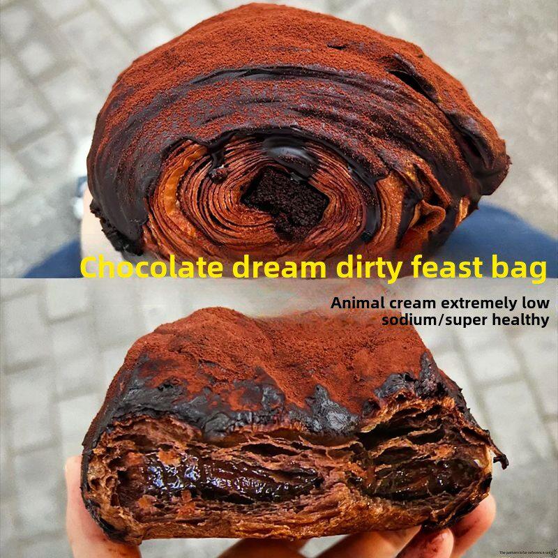 手工夹心面包爆浆脏脏包面包巧克力毛巾卷夹心手工早餐酥手撕邮休