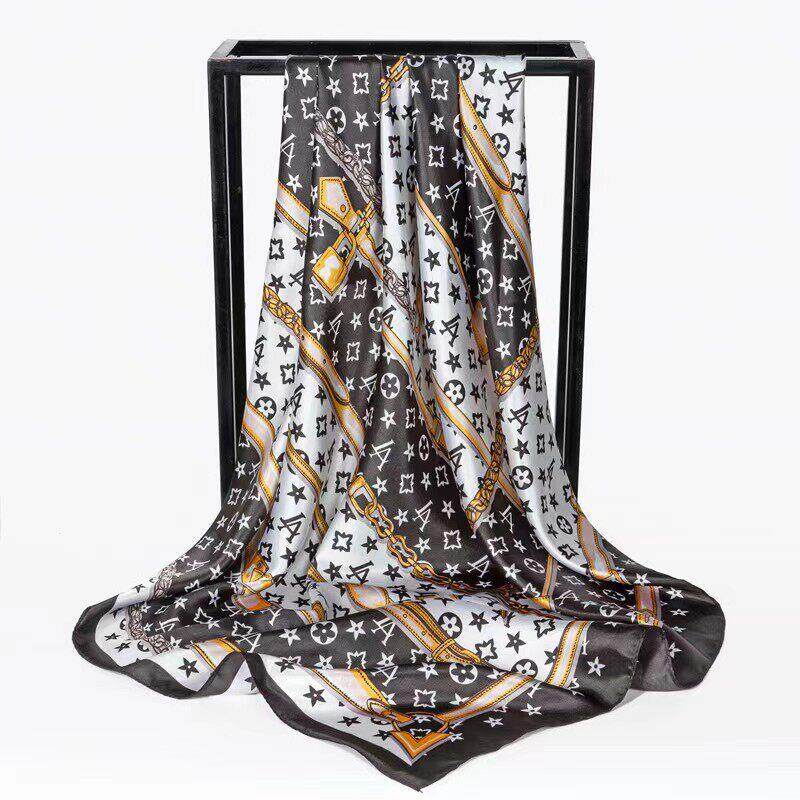 90-square-meter silk scarf for women faux silk90方巾女彷真丝