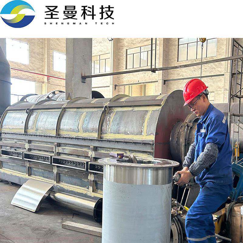 10万吨负极材料回转干燥窑 圣曼科技预热煅烧冷却焙烧窑干燥炉